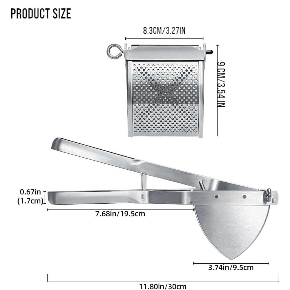 DS BS Stainless Steel Potato Ricer with Reinforced Handle Guard
