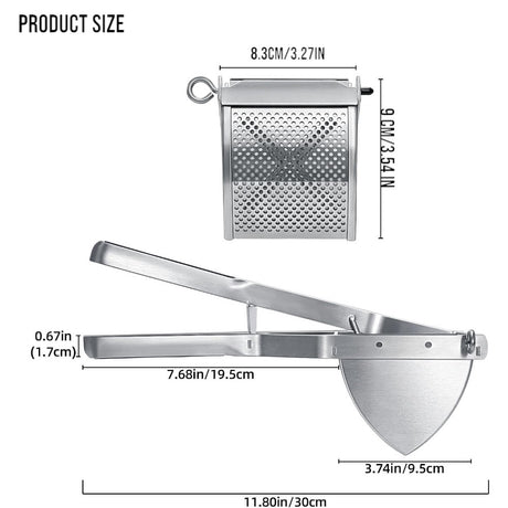 DS BS Stainless Steel Potato Ricer with Reinforced Handle Guard
