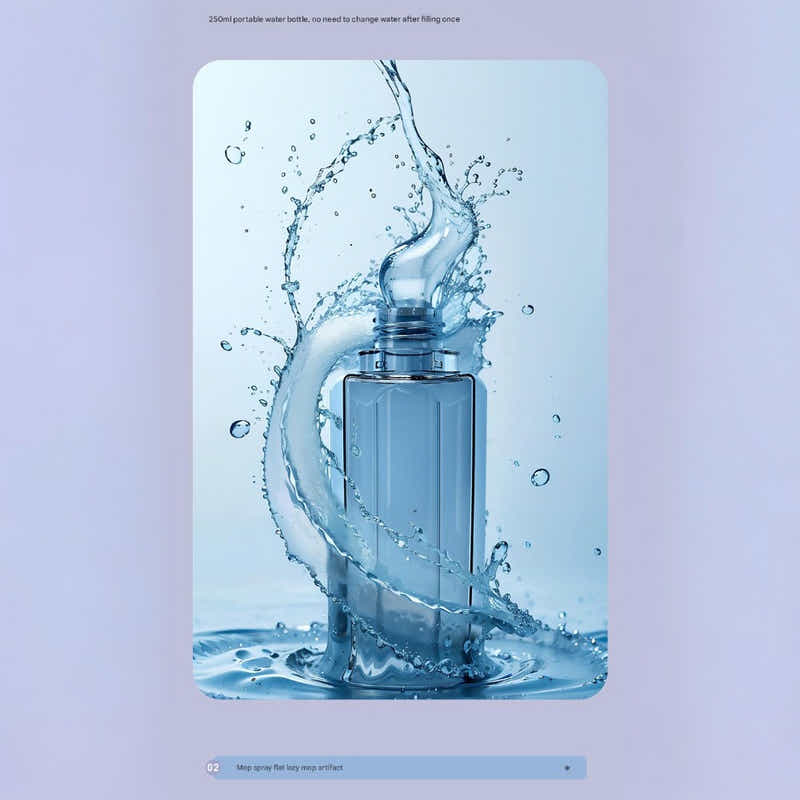 DS BS Flat Spray Mop Set – Includes 5 Microfiber Pads Scraper Water Tank