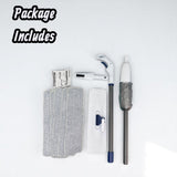 DS BS Flat Spray Mop Set – Includes 5 Microfiber Pads Scraper Water Tank