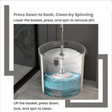 DS BS Spin Mop and Bucket Set – 360° Rotating Microfiber with Telescopic Handle
