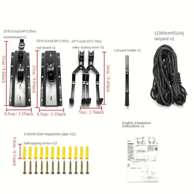 DS BS Ceiling Mounted Bike and Kayak Storage Hoist Garage  Pulley System