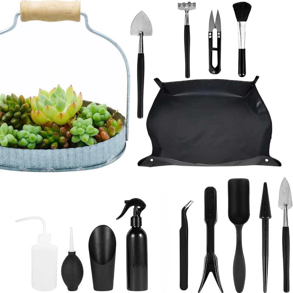 DS BS 14 Piece Mini Garden Tool Set for Succulent Planting