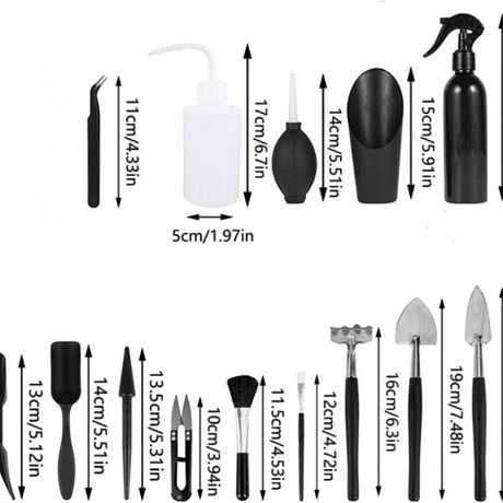 DS BS 14 Piece Mini Garden Tool Set for Succulent Planting