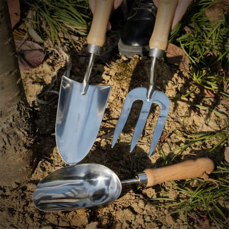 DS BS 3-Piece Stainless Steel Gardening Tool Set