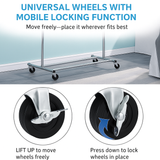 DS BS Portable Single Rod Height Adjustable Clothes Rack