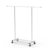 DS BS Portable Single Rod Height Adjustable Clothes Rack