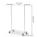 DS BS Portable Single Rod Height Adjustable Clothes Rack