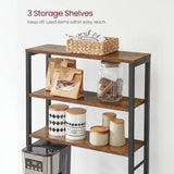 DS BS 6-Tier Kitchen Microwave Oven Rack - Rustic Brown