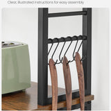 DS BS 6-Tier Kitchen Microwave Oven Rack - Rustic Brown