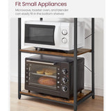 DS BS 6-Tier Kitchen Microwave Oven Rack - Rustic Brown