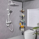 DS BS Tension Pole Shower Caddy Adjustable Rustproof Bathroom Storage Rack