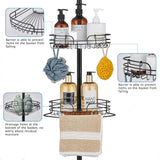 DS BS Tension Pole Shower Caddy Adjustable Rustproof Bathroom Storage Rack