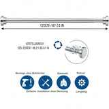 DS BS Stainless Steel Telescopic Curtain Rod –Adjustable 125–220cm