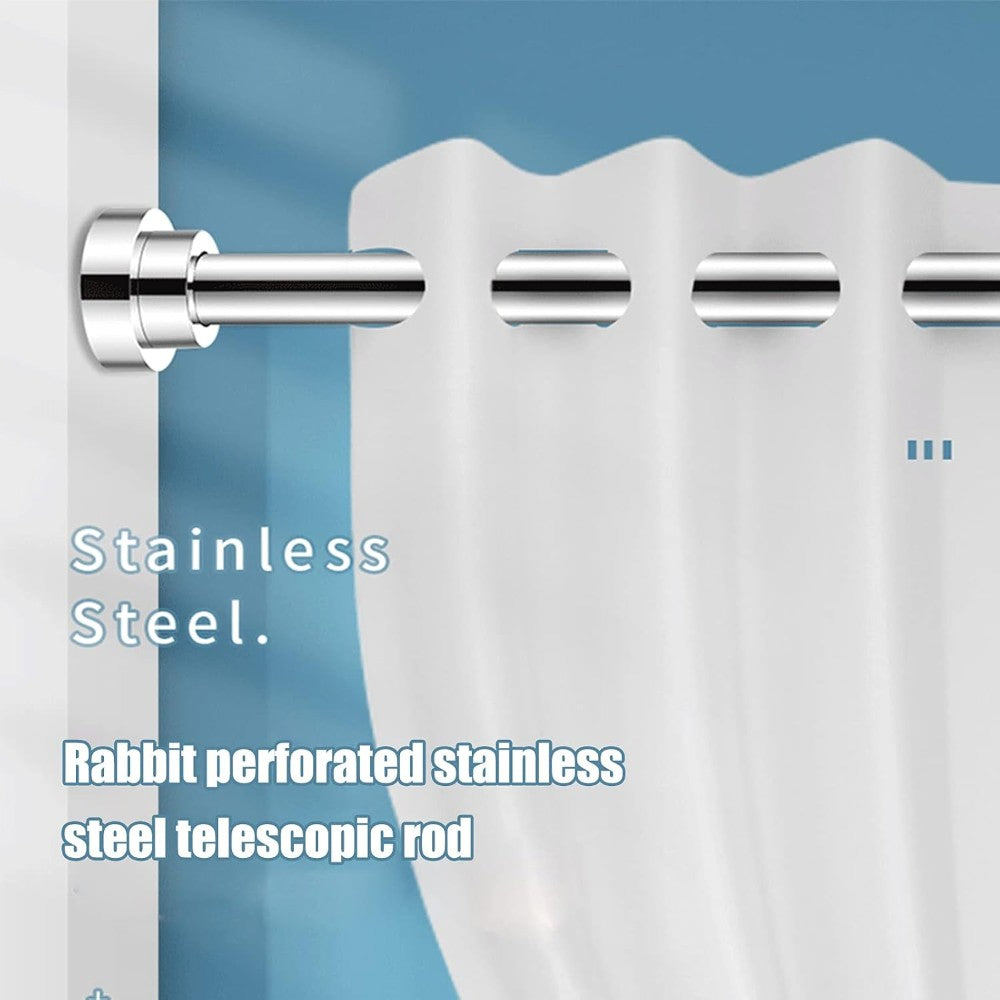 DS BS Stainless Steel Telescopic Curtain Rod –Adjustable 105–170cm