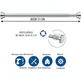 DS BS Stainless Steel Telescopic Curtain Rod –Adjustable 105–170cm