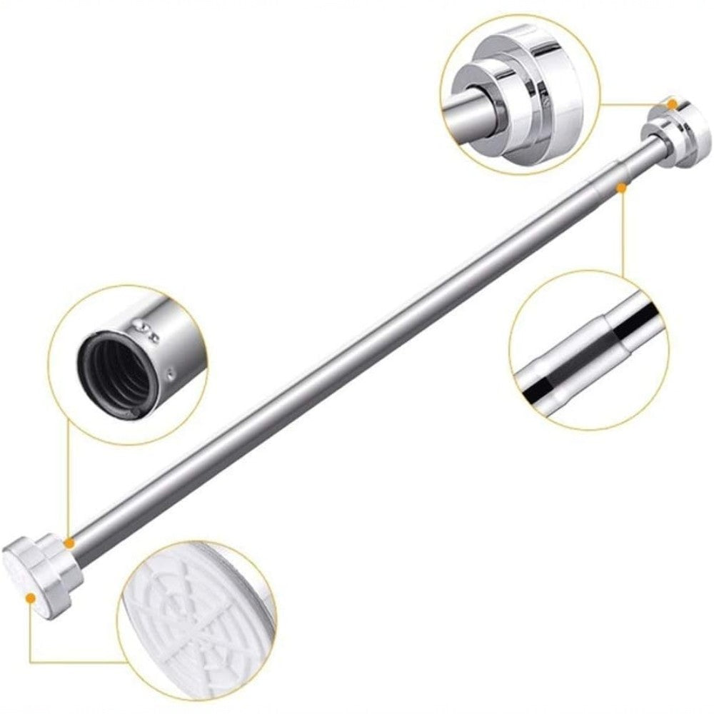 DS BS Stainless Steel Telescopic Curtain Rod –Adjustable 85–140cm