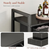 DS BS  Dual Laundry Hamper with Pull-Out Bags & Steel Top Shelf – 72×32×71cm