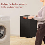 DS BS  Dual Laundry Hamper with Pull-Out Bags & Steel Top Shelf – 72×32×71cm