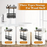 DS BS Wall Mounted Towel Rack with Wood Shelf