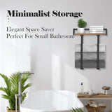 DS BS Wall Mounted Towel Rack with Wood Shelf