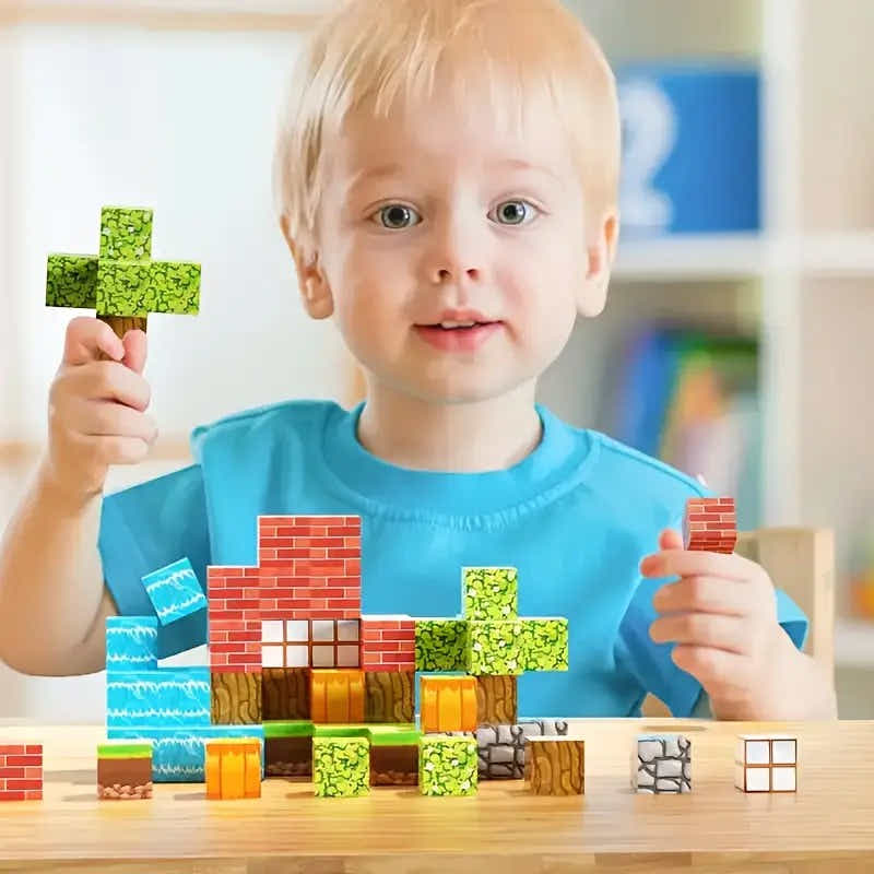 DS BS 64 PCS Magnetic Cube Block Set Construction Toy