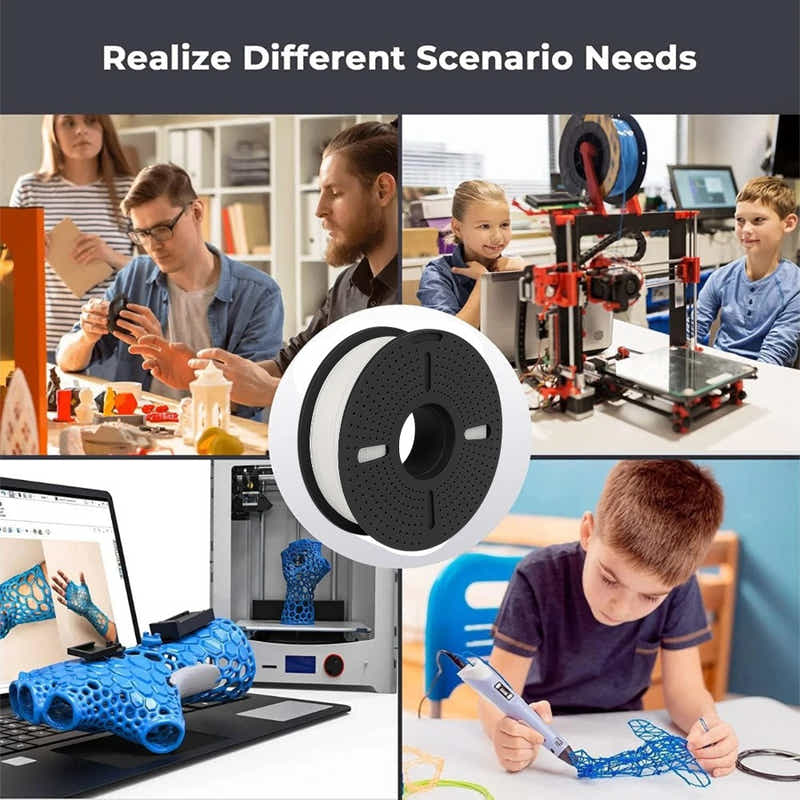 DS BS Silk PLA Filament 1.75mm 1KG for 3D Printer -White