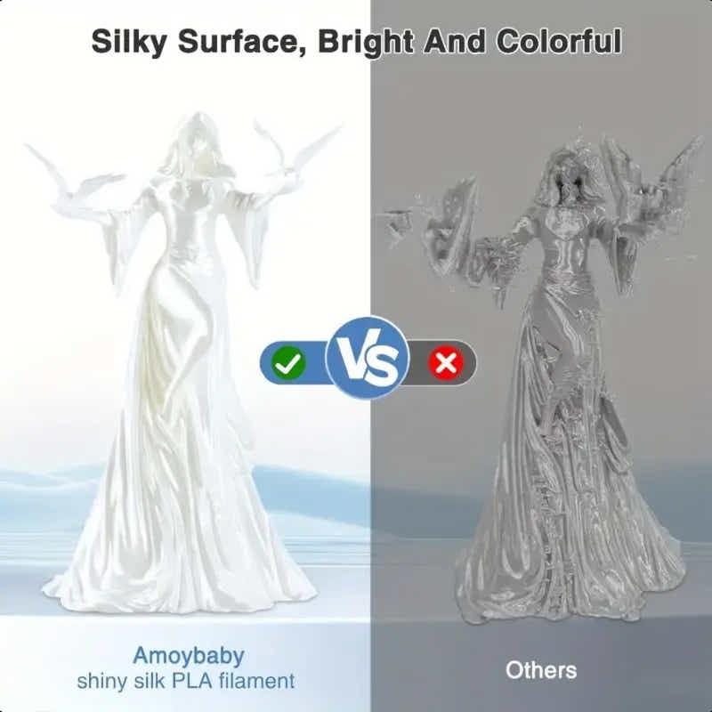 DS BS Silk PLA Filament 1.75mm  1KG for 3D Printer -Black