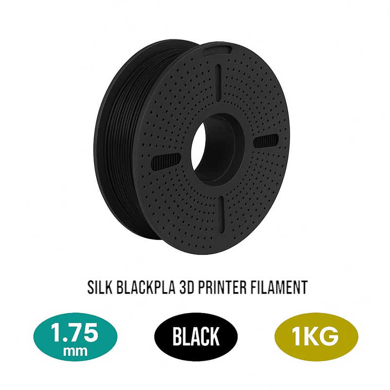 DS BS Silk PLA Filament 1.75mm  1KG for 3D Printer -Black