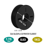 DS BS Silk PLA Filament 1.75mm  1KG for 3D Printer -Black