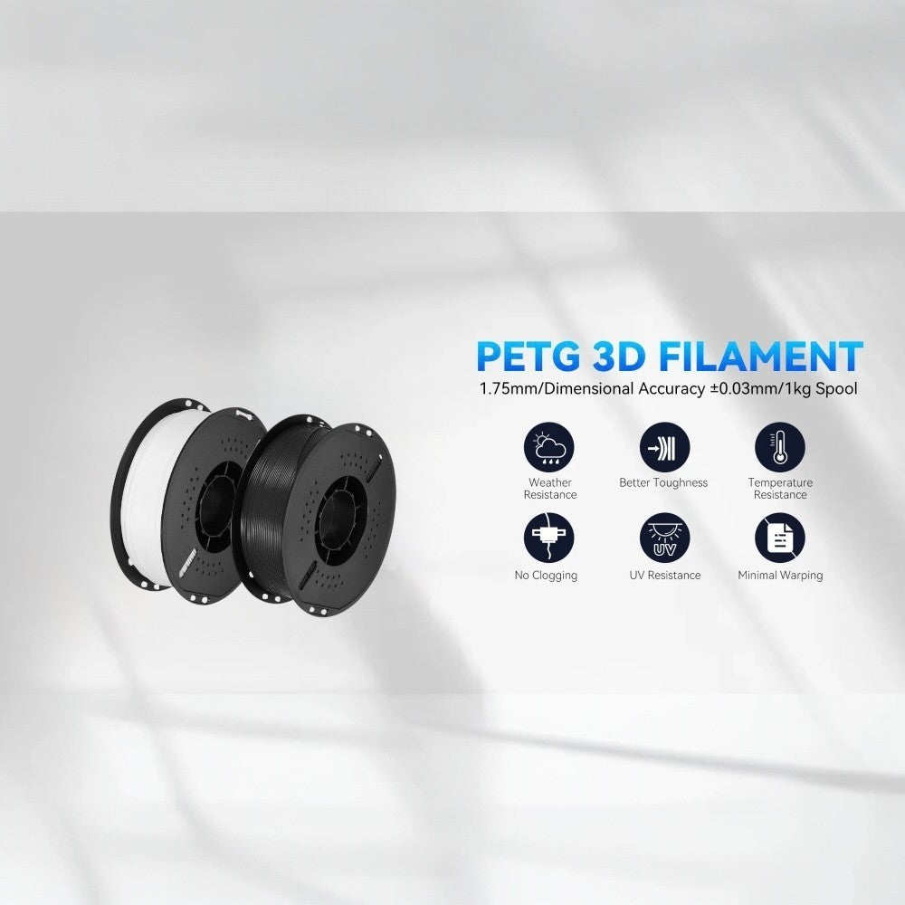 DS BS PETG 3D Printer Filament 1.75mm 1KG - Black