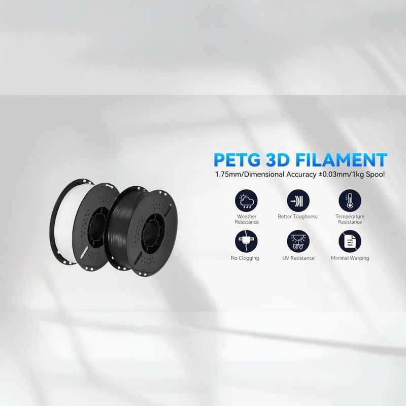 DS BS PETG 3D Printer Filament 1.75mm 1KG - White