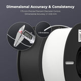 DS BS PETG 3D Printer Filament 1.75mm 1KG - White