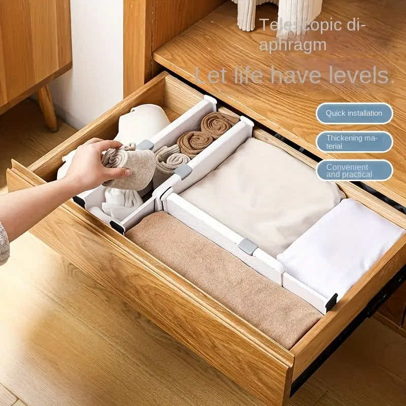 DS BS 4-Pack Telescopic Drawer Dividers – Long Style 37.5-54cm