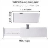 DS BS 4-Pack Telescopic Drawer Dividers – Short Style 27.5-44cm