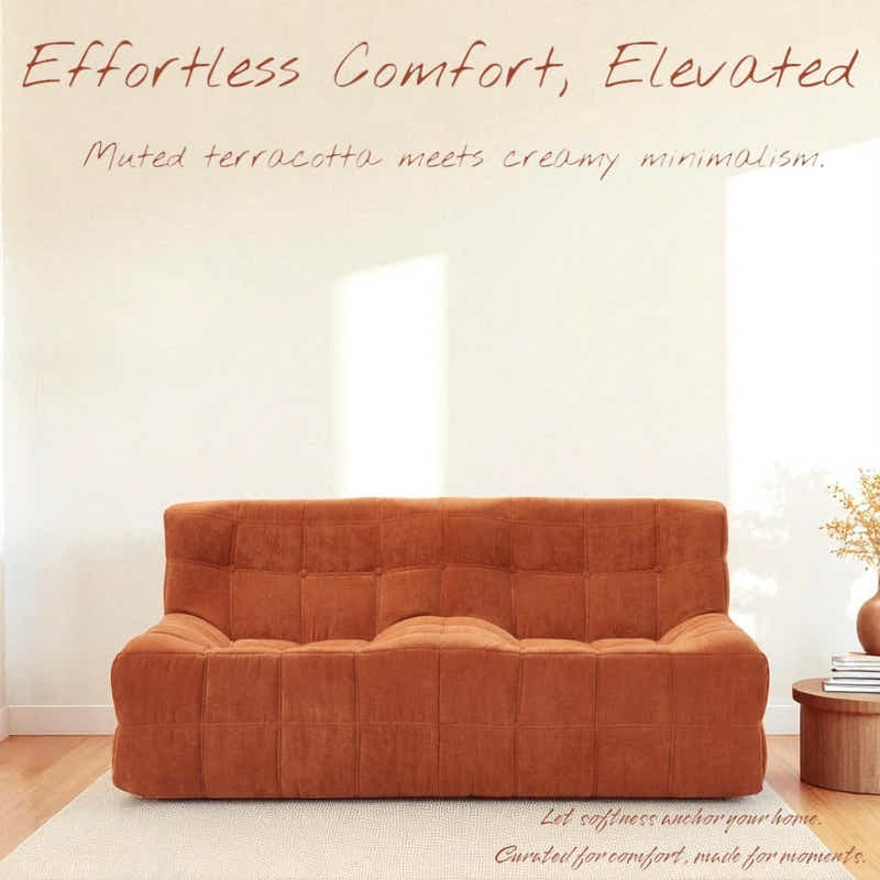 DS BS Double Seated Foam Sofa with Corduroy Fabric