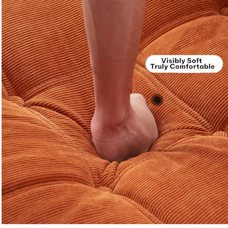 DS BS Double Seated Foam Sofa with Corduroy Fabric