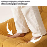 DS BS Single Seated Foam Sofa with Corduroy Fabric - White