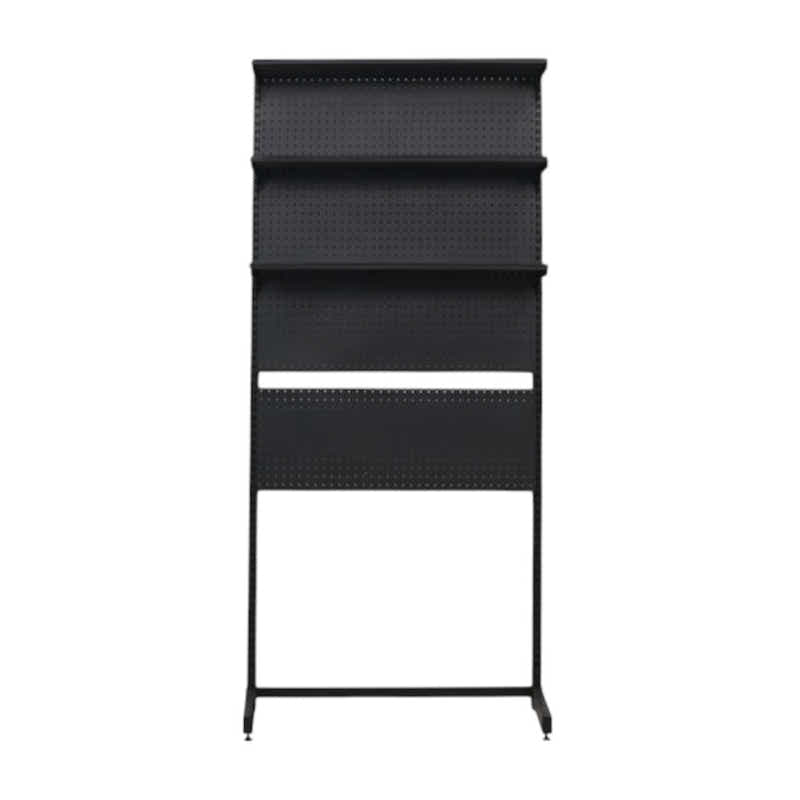 DS BS 3-Tier Metal Pegboard Display Rack with Shelves