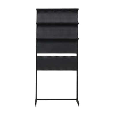 DS BS 3-Tier Metal Pegboard Display Rack with Shelves