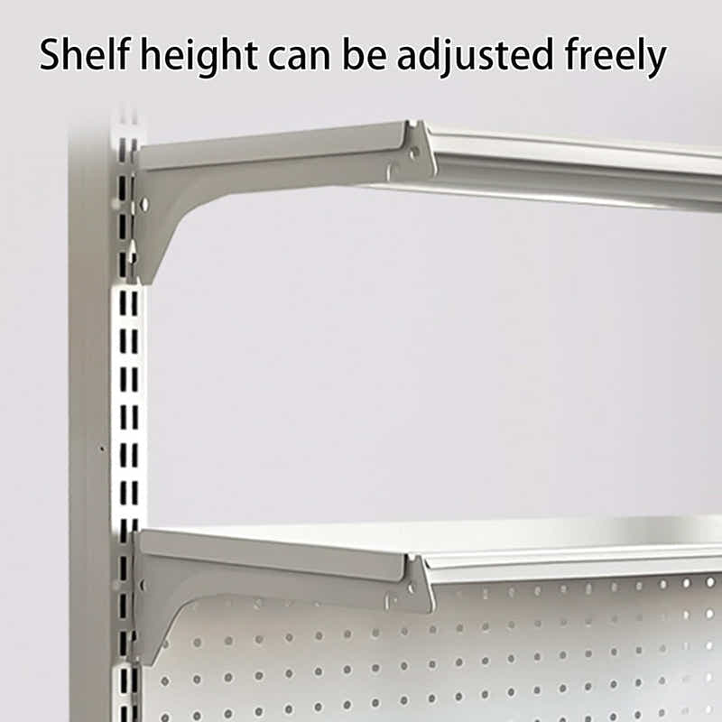 DS BS 3-Tier Metal Pegboard Display Rack with Shelves