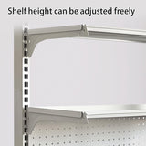 DS BS 3-Tier Metal Pegboard Display Rack with Shelves