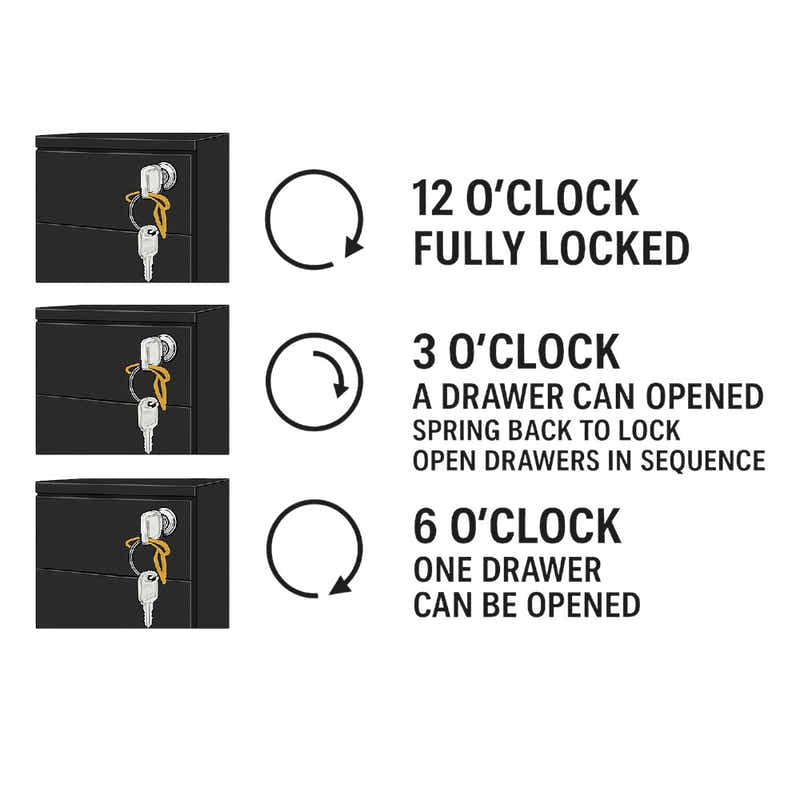 DS BS Office Cabinet with Wheels and Lock 39×52×60cm
