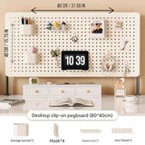 DS BS Clamp-on Desk Pegboard Organizer Set - 80×40cm