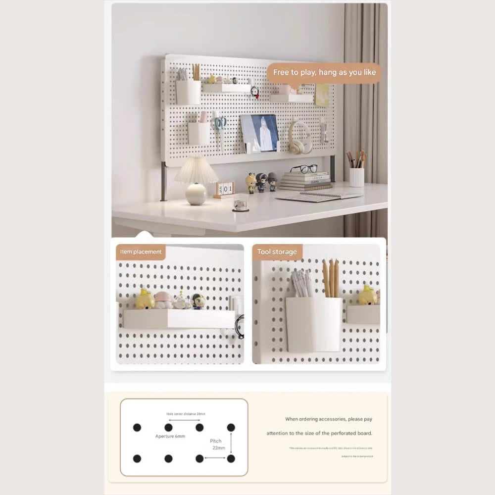 DS BS Clamp-on Desk Pegboard Organizer Set - 60×40cm