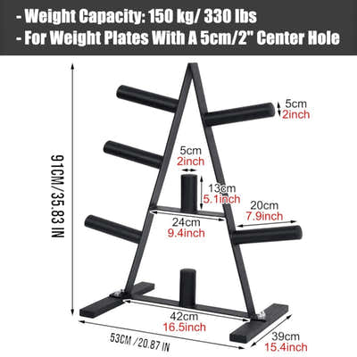 DS BS Heavy Duty Weight Plate Storage Rack Stand