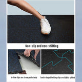 DS BS 4 Pack Heavy-Duty Interlocking Rubber Gym Floor Mats – 50×50×2.5CM