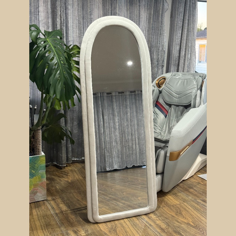 DS BS Full Length Mirror with Plush Fabric Trim -160x60cm