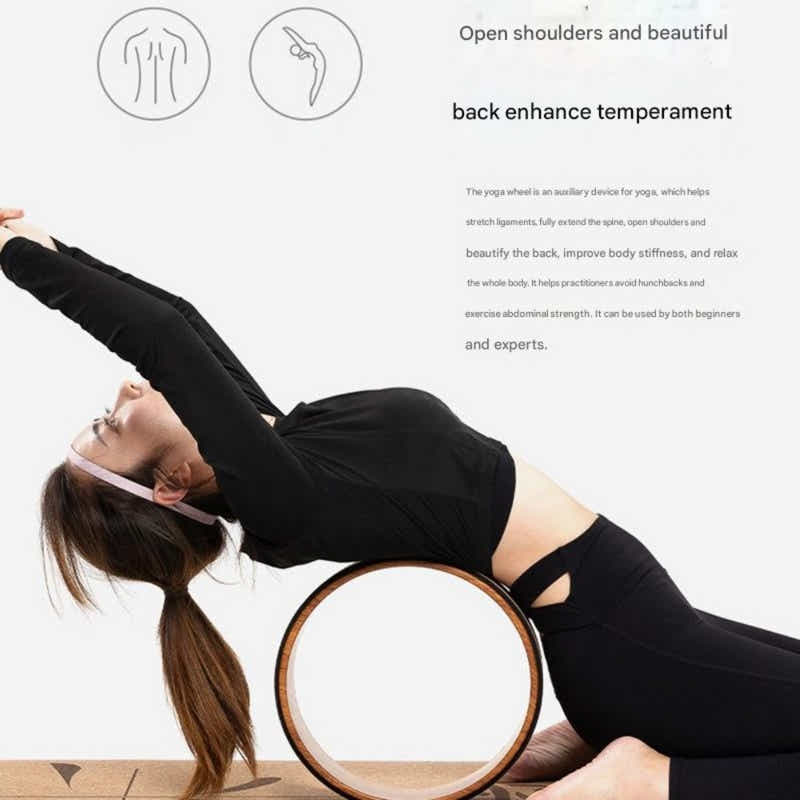 DS BS Cork Yoga Wheel for Yoga Poses and Backbends Inversions