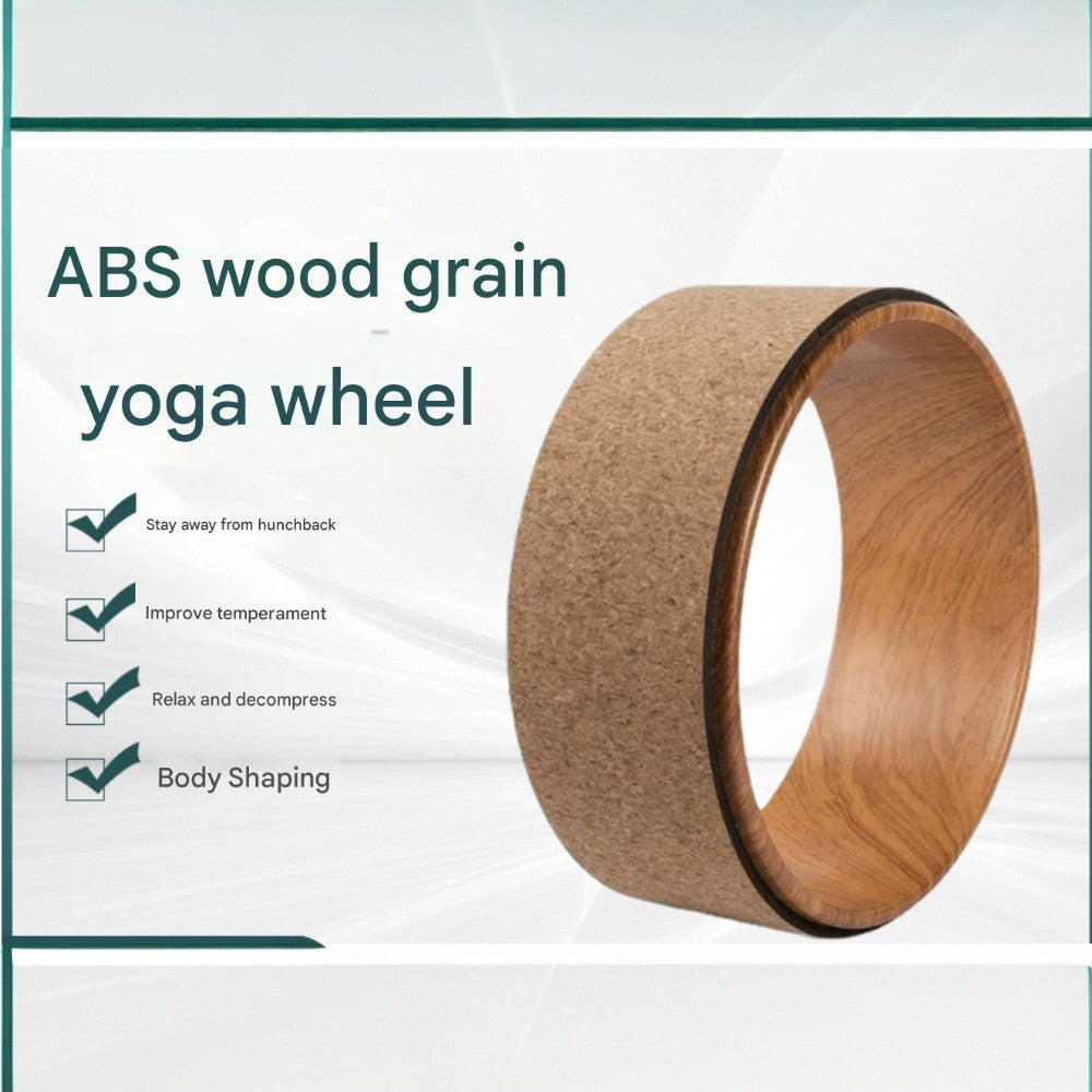 DS BS Cork Yoga Wheel for Yoga Poses and Backbends Inversions